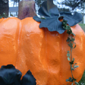 Giant pumpkin foam sculpture