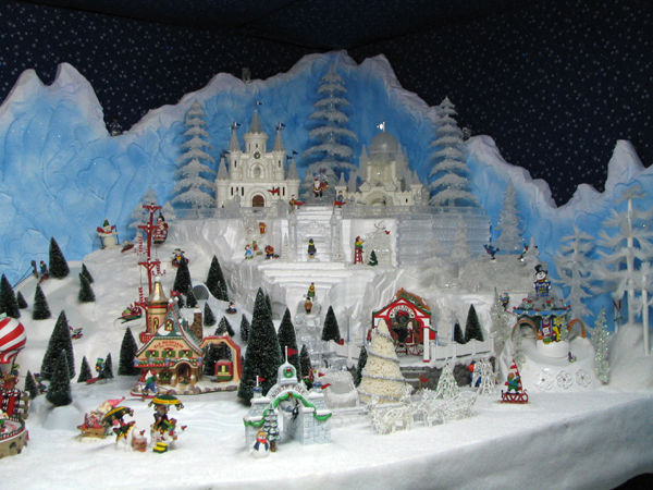 ... North Pole Village scene. It has about 200 square feet of display
