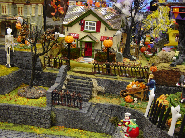 halloween village display ideas