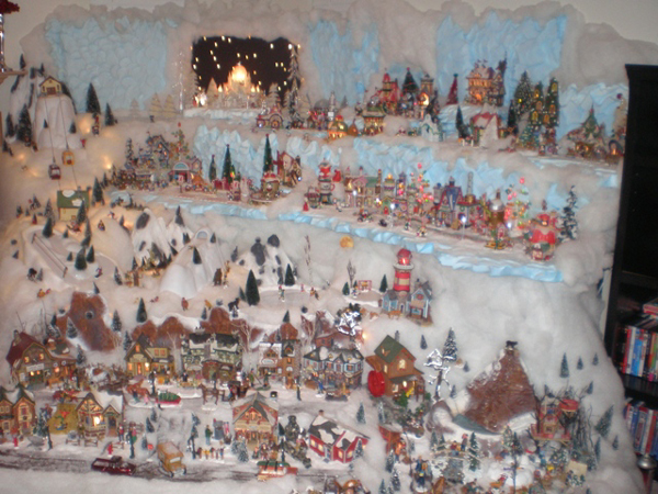 Christmas Mountain Village Display