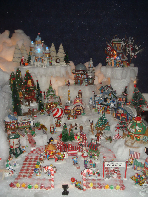 Christmas Mountain Village Display