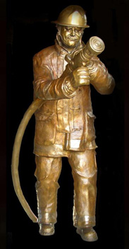 Firefighter Bronze Sculpture