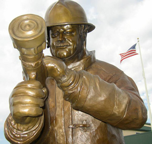 Bronze Firefighter Sculpture