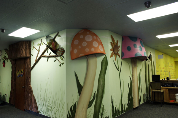 Giant Garden Mushroom EPS Foam Wall Mural